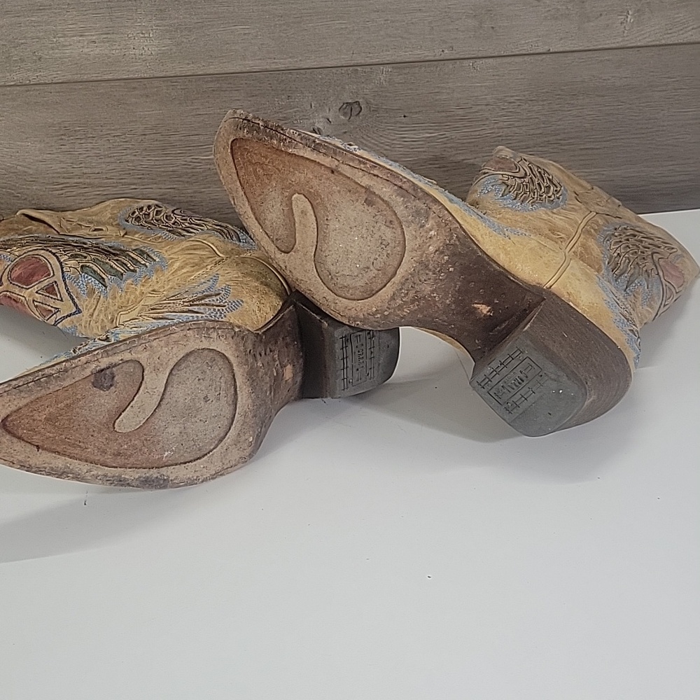 Corral Vintage Red Heart Western Boots Size 8.5 M - Picture 10 of 13